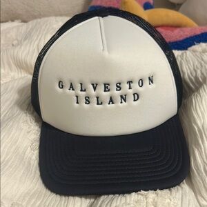 The Game White and Black Galveston Island Hat